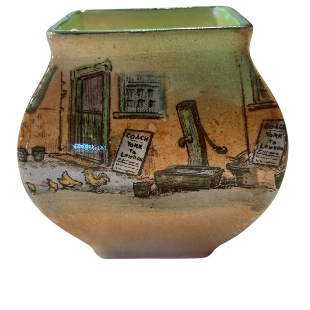 Two Royal Doulton Vintage Dickens Ware small vases of Fagin and Tony Weller